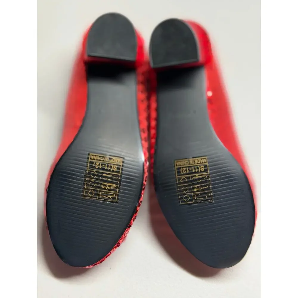 NEW! 11/12 Dorothy Red Sequin Girls' Shoes